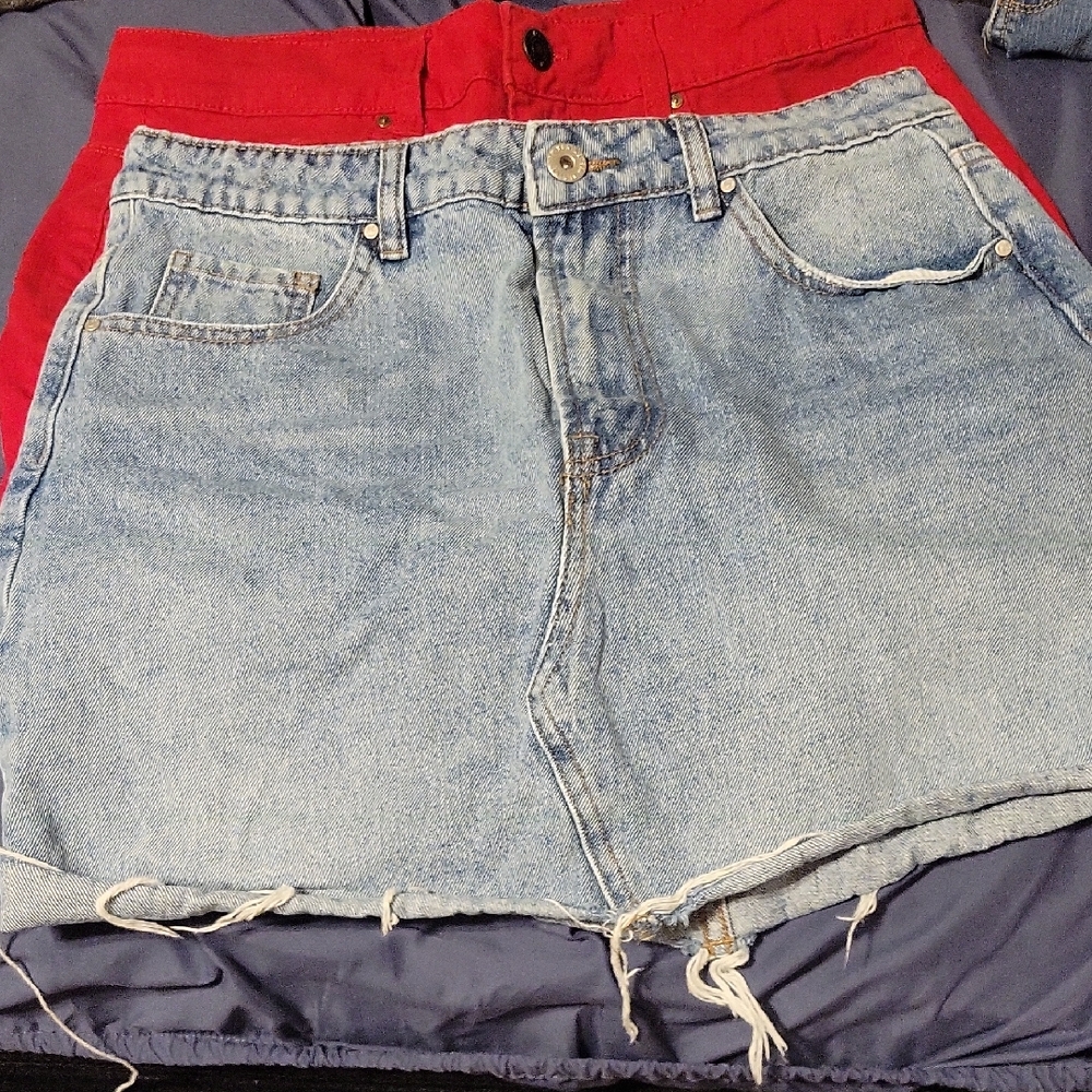 Light Blue Denim Skirt